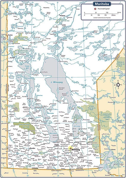 Manitoba Provincial Map