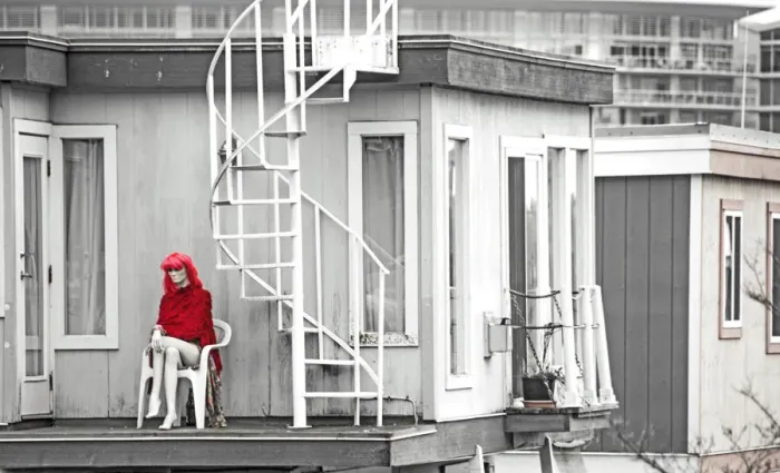 Framed Print : Mannequin on boat deck