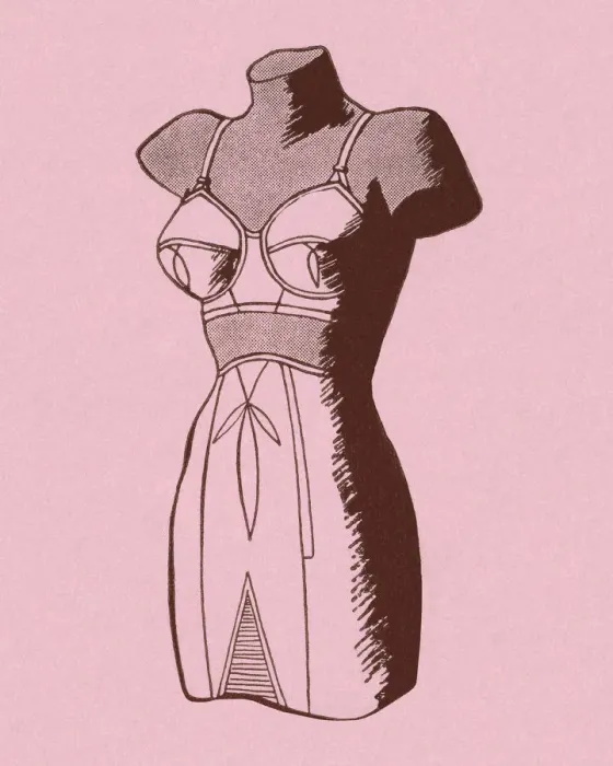 Framed Print : Mannequin Wearing Bra and Girdle Framed Print : Mannequin Wearing Bra and Girdle
