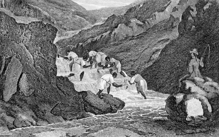 Framed Print : Manner Of Washing Gold In The Mountains Framed Print : Manner Of Washing Gold In The Mountains