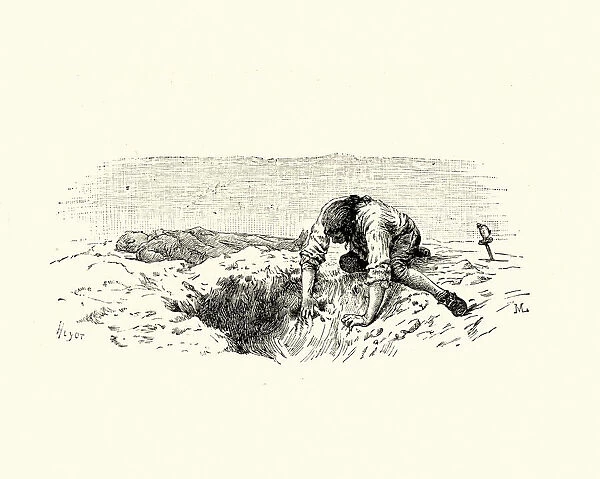 Manon Lescaut - Man burying a dead body
