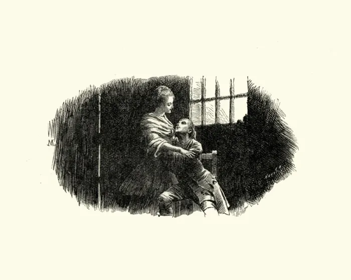 Framed Print : Manon Lescaut - Young couple in love Framed Print : Manon Lescaut - Young couple in love