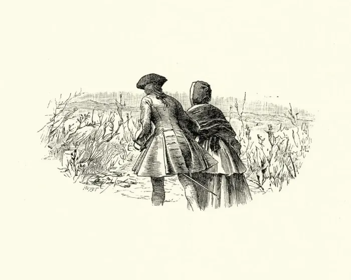 Framed Print : Manon Lescaut - Young couple walking in countryside Framed Print : Manon Lescaut - Young couple walking in countryside