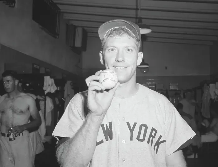 Framed Print : Mantle Holds Ball From 1000th Hit Framed Print : Mantle Holds Ball From 1000th Hit