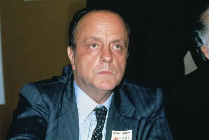 Framed Print : Manuel Fraga Iribarne in Pensive Mood Framed Print : Manuel Fraga Iribarne in Pensive Mood