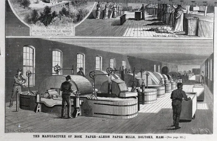 Framed Print : The Manufacture Of Book Paper