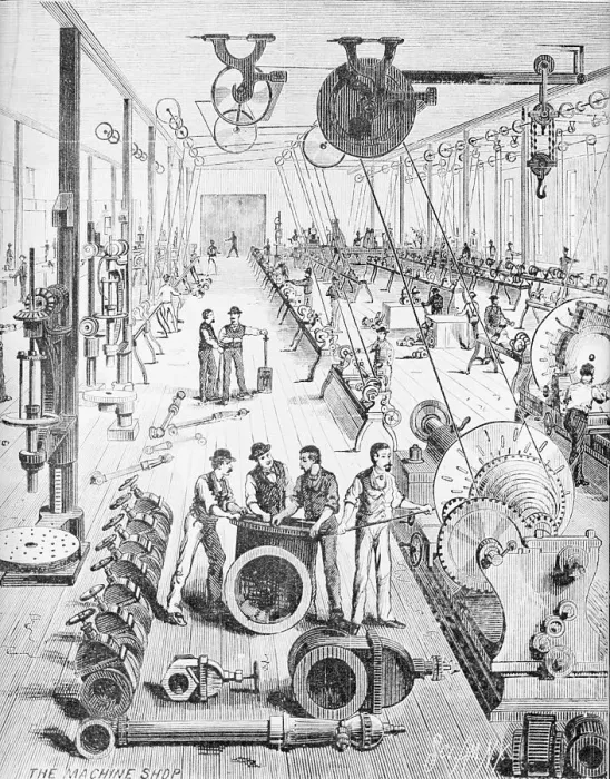 Framed Print : Manufacturing Workers in Plant Framed Print : Manufacturing Workers in Plant
