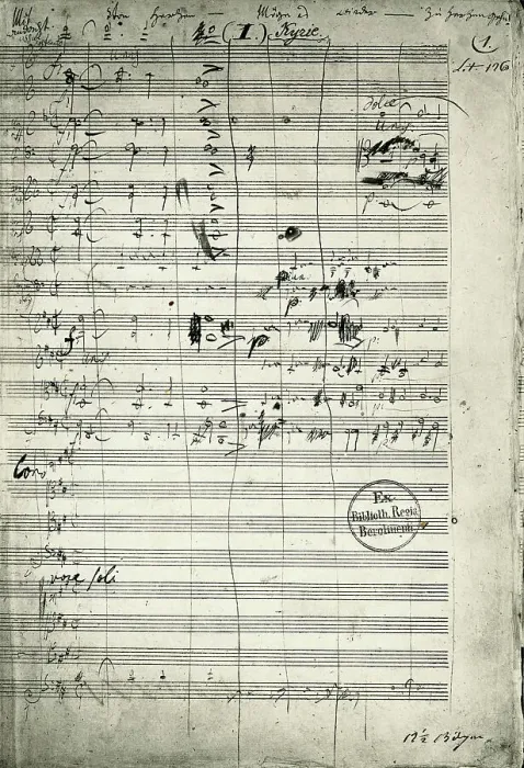 Framed Print : Manuscript Page from Beethoven's Missa Solemnis Framed Print : Manuscript Page from Beethoven's Missa Solemnis