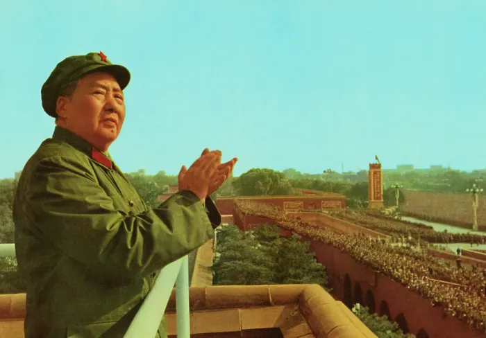 Framed Print : Mao Tse-Tung on Balcony Above Crowd Framed Print : Mao Tse-Tung on Balcony Above Crowd