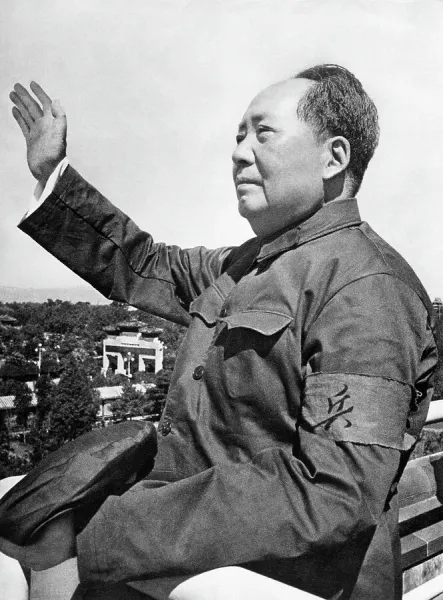 Mao Zedong Waving Print: Cultural Revolution in Peking, 1966. Art