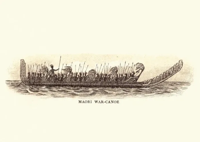 Framed Print : Maori War Canoe, 19th Century Framed Print : Maori War Canoe, 19th Century