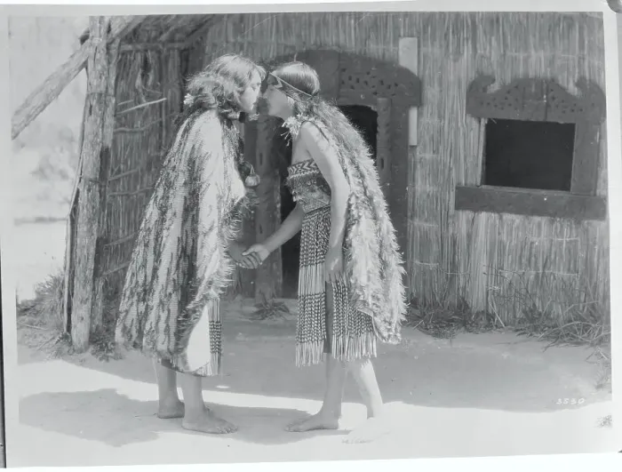 Framed Print : Two Maoris Greeting Each Other Framed Print : Two Maoris Greeting Each Other