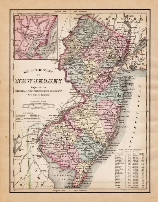 Framed Print : Map of 1881 Framed Print : Map of 1881
