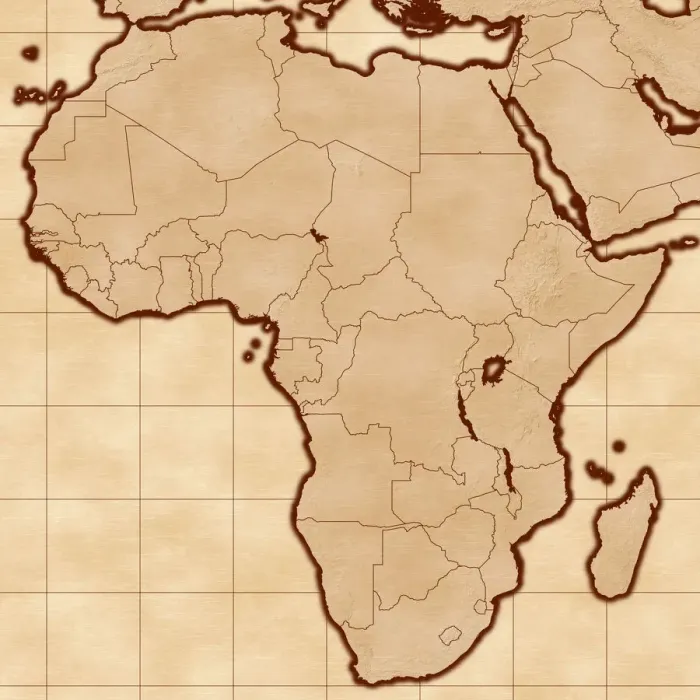 Framed Print : Map of Africa Framed Print : Map of Africa