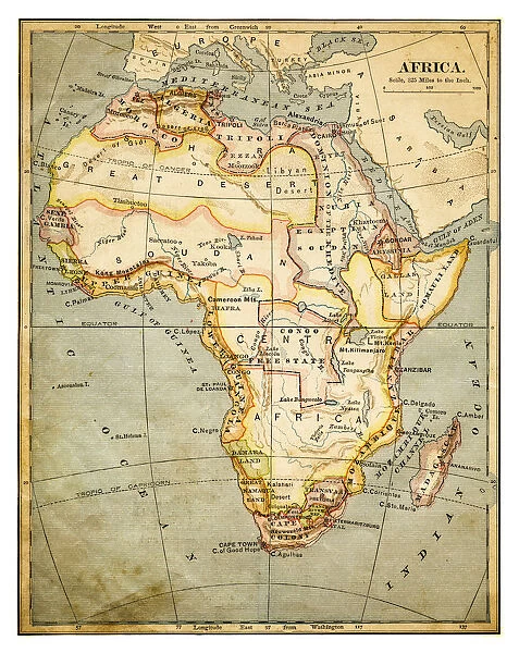 Map of Africa 1883