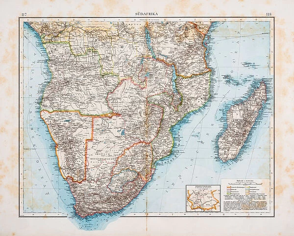 Map of Africa 1896