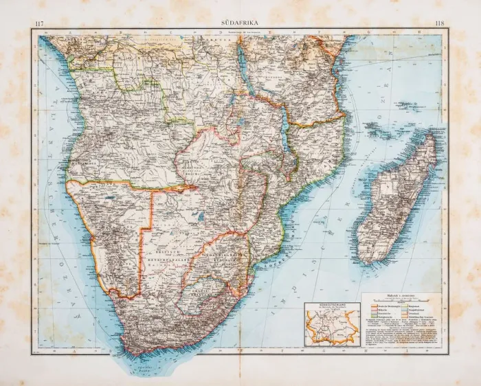 Framed Print : Map of Africa 1896 Framed Print : Map of Africa 1896