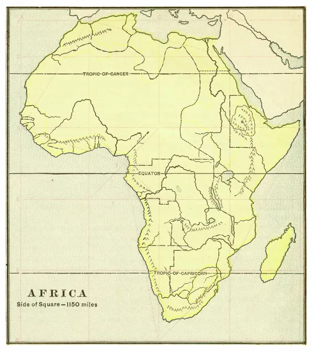 Framed Print : Map of Africa 1899 Framed Print : Map of Africa 1899