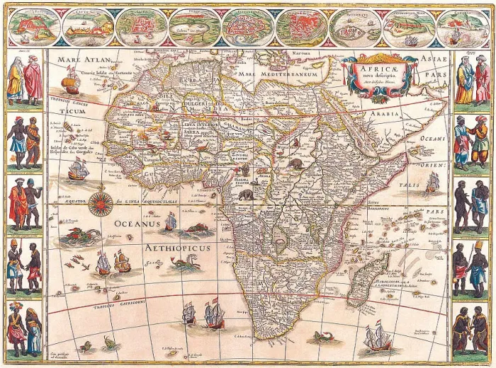 Framed Print : Map of Africa Framed Print : Map of Africa