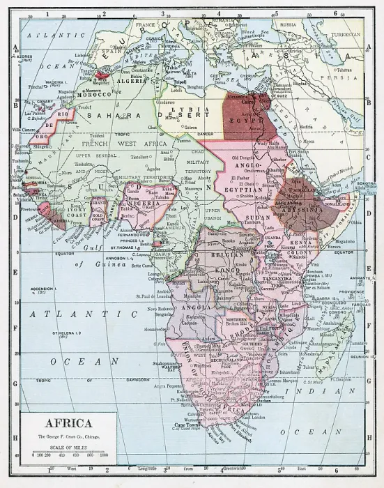 Framed Print : Map Of Africa