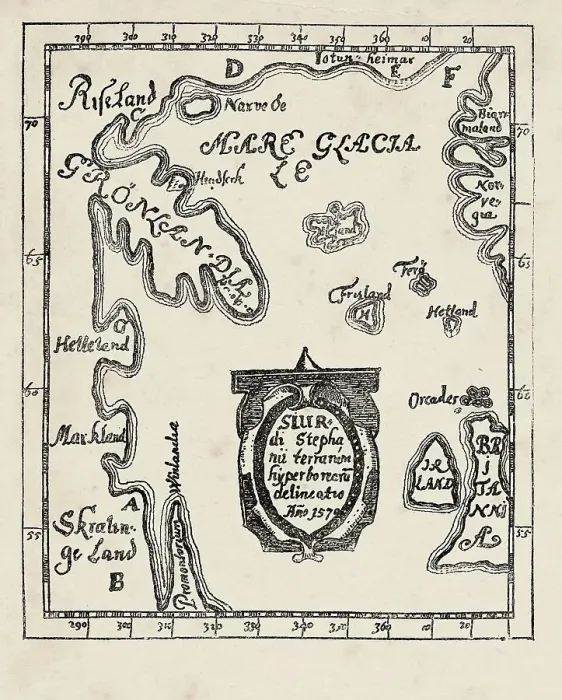 Framed Print : Map of America Greenland Ireland and Great Britain 1570 by Sigur Stephanius Framed Print : Map of America Greenland Ireland and Great Britain 1570 by Sigur Stephanius