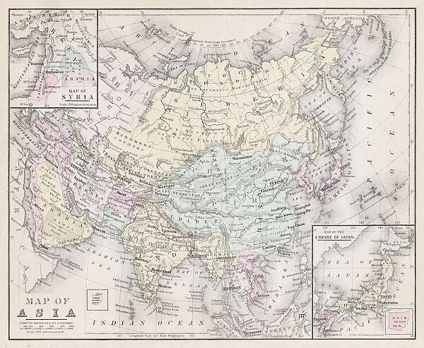 Map of Asia 1877