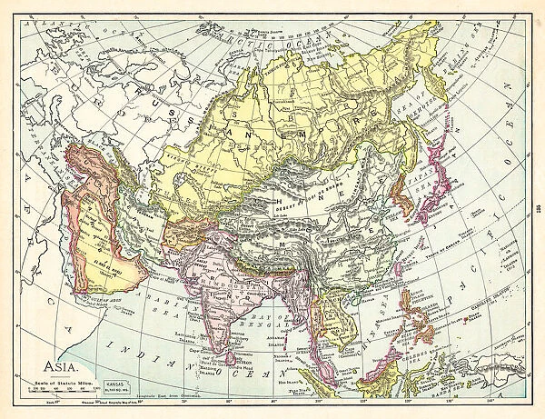 Map of Asia 1895