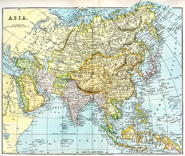 Map of Asia 19th century