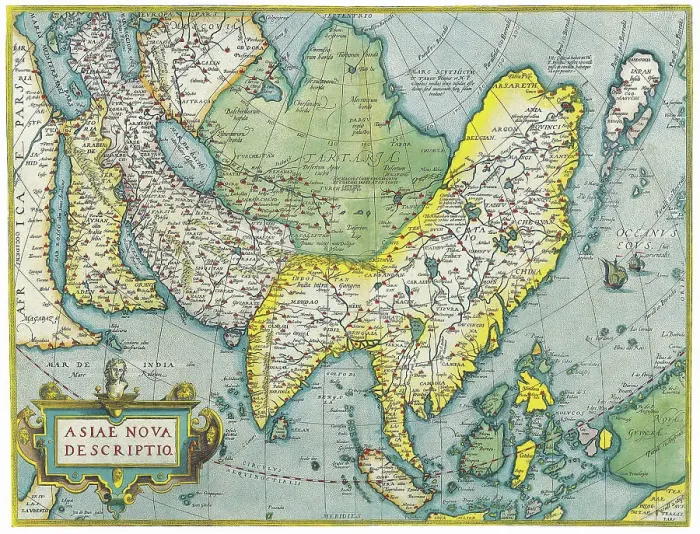 Framed Print : Map of Asia Framed Print : Map of Asia