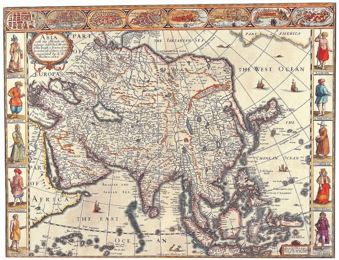 Framed Print : Map of Asia Framed Print : Map of Asia