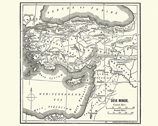Map of Asia Minor in Ancient Times