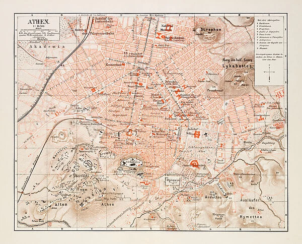 Map of Athens 1895