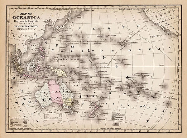 Map of Australasia 1881