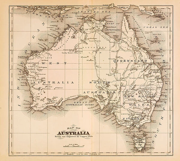 Map of Australia 1874