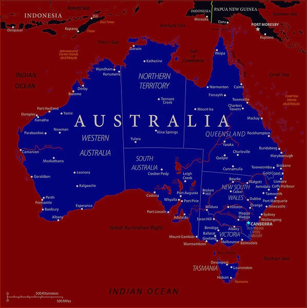 Map of Australia - Vector