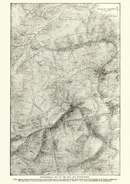 Framed Print : Map of the Battle of Bull Run Framed Print : Map of the Battle of Bull Run