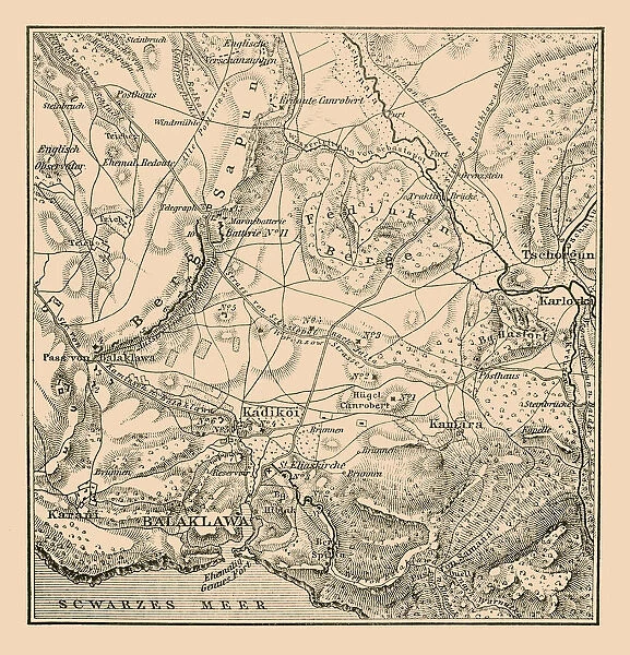 Map of the Battlefield of Balaclava