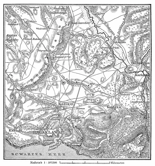 Framed Print : Map of the Battlefield of Balaclava Framed Print : Map of the Battlefield of Balaclava