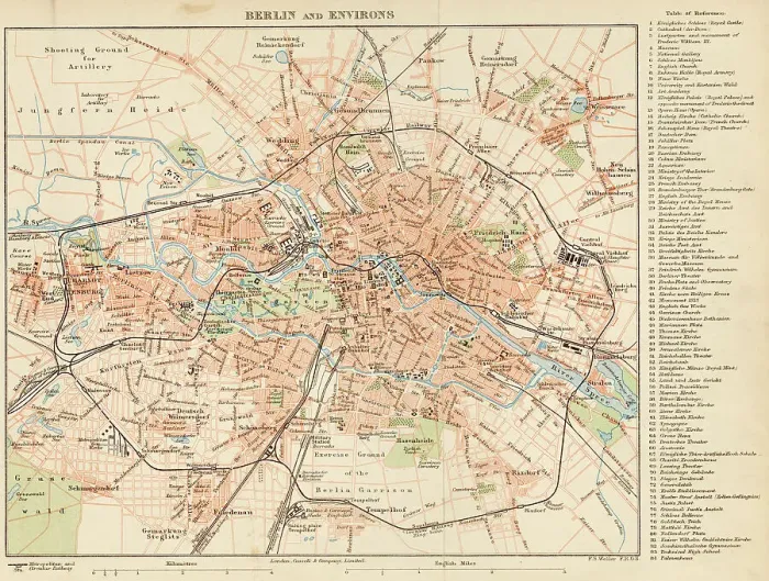 Framed Print : Map of Berlin and environs - The Encyclopedia Britannica -1896 Framed Print : Map of Berlin and environs - The Encyclopedia Britannica -1896