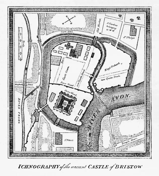 Framed Print : Map of Bristol in Yorkshire, England Victorian Engraving, Circa 1247 Framed Print : Map of Bristol in Yorkshire, England Victorian Engraving, Circa 1247