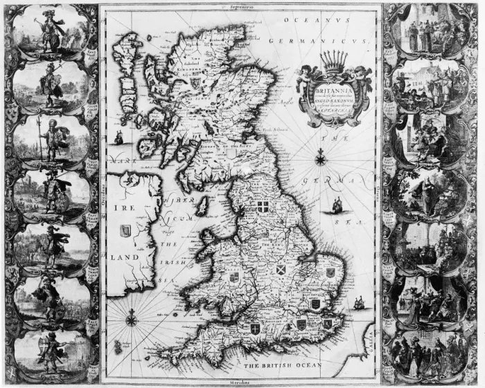 Framed Print : Map Of Britain