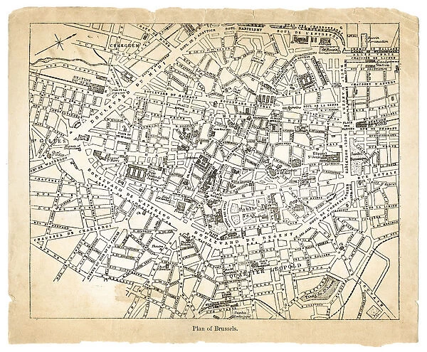 Map of Brussels 1878