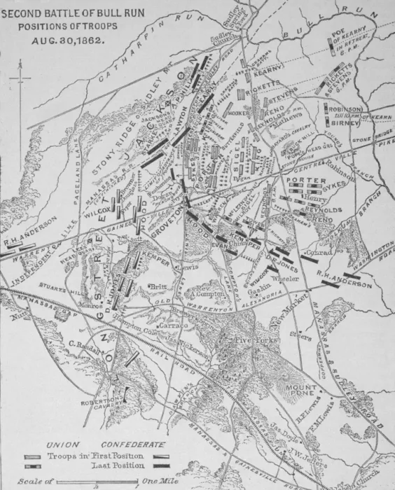 Framed Print : Map of Bull Run Framed Print : Map of Bull Run