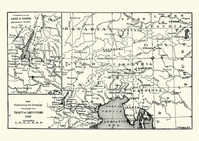 Framed Print : Map of the Campaign preceding the Treaty of Camp-formio Framed Print : Map of the Campaign preceding the Treaty of Camp-formio