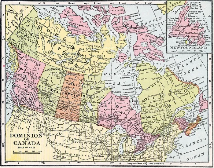 Framed Print : Map Of Canada And Her Provinces Framed Print : Map Of Canada And Her Provinces