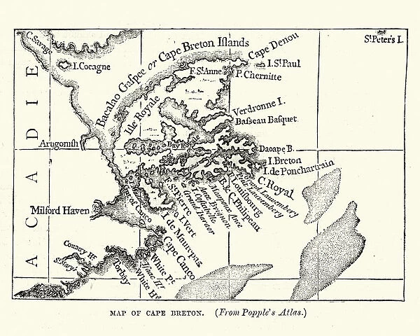 Map of Cape Breton, early 18th Century