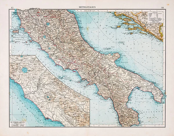 Map of Center Italy 1896