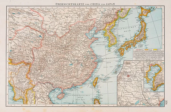 Map of China and Japan 1896