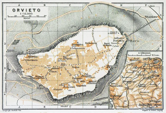 Framed Print : Map of the city and comune of Orvieto, Italy - 1893 Framed Print : Map of the city and comune of Orvieto, Italy - 1893