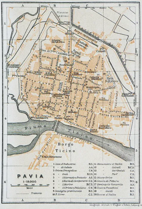Framed Print : Map of the city of Pavia, Italy - 1893 Framed Print : Map of the city of Pavia, Italy - 1893
